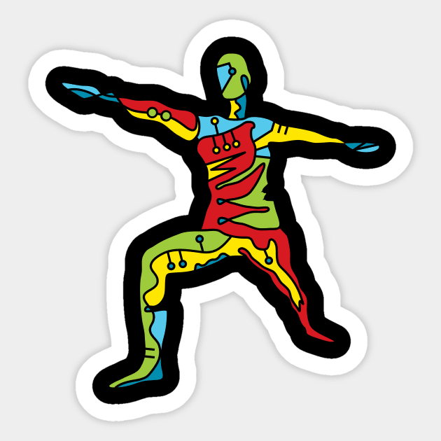 Fitness Futuristic Workout Person Sticker by jazzworldquest